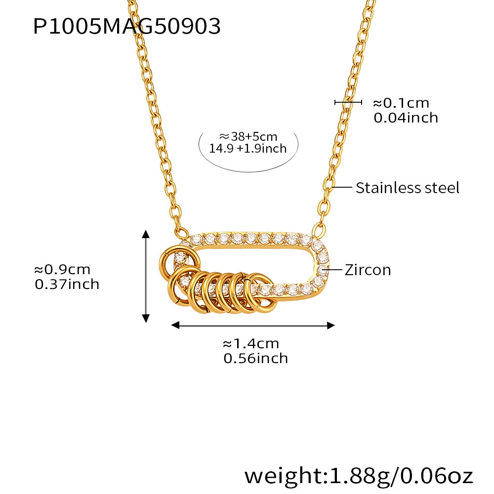 A golden Roman ring necklace