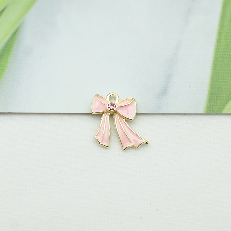 PJ0011 Bow Pink (Gold Plated)