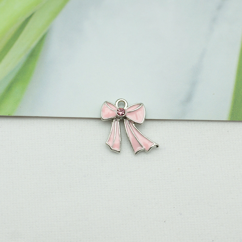 PJ0011 Bow Pink (Silver Plated)