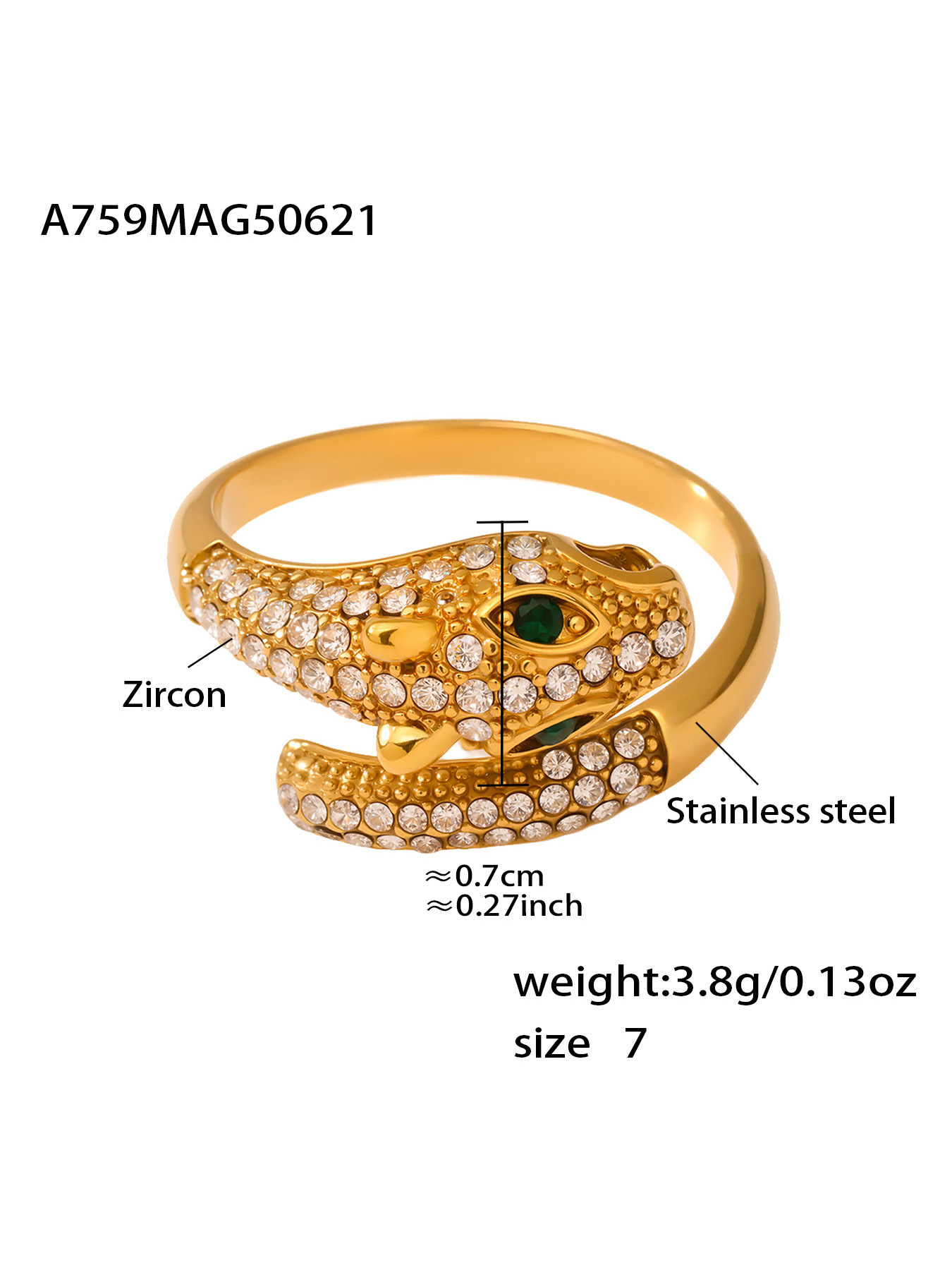 golden snake ring