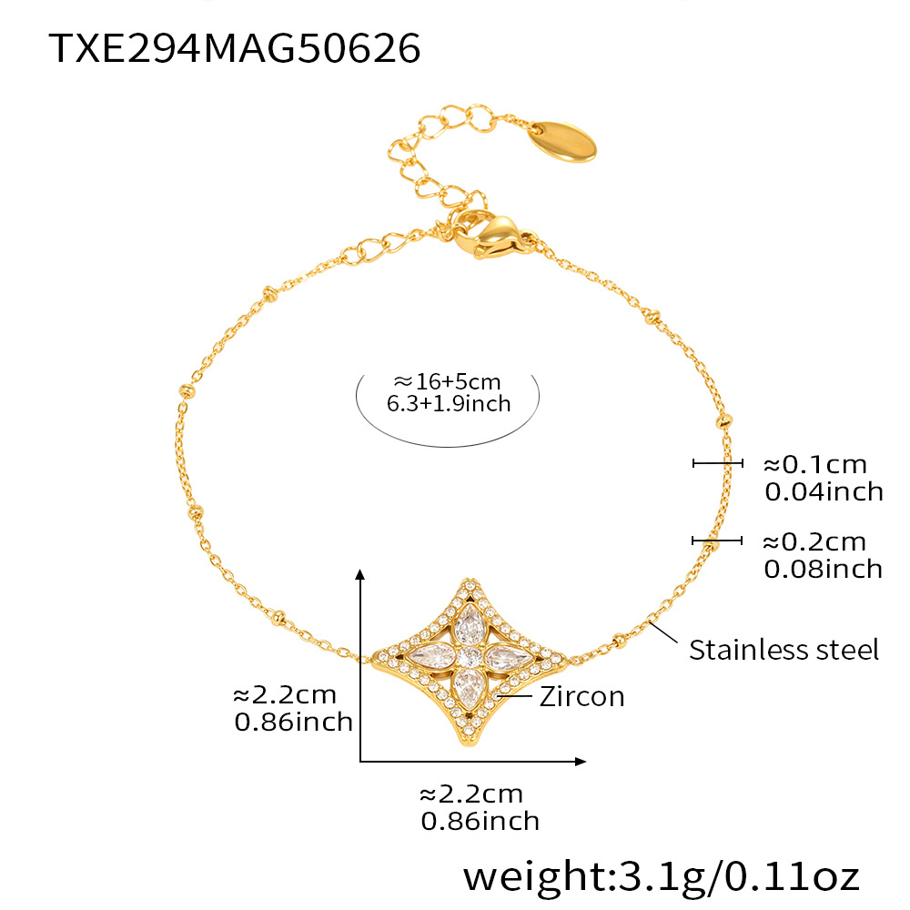 gold 5a zircon bracelet