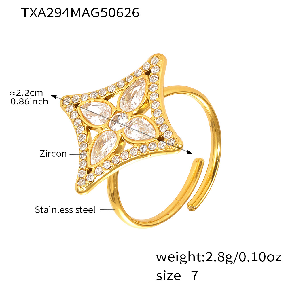 gold 5a zircon ring