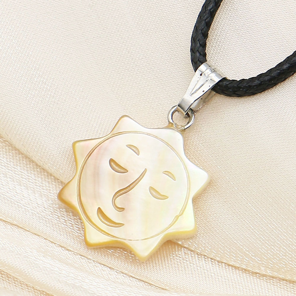 Yellow butterfly shell necklace