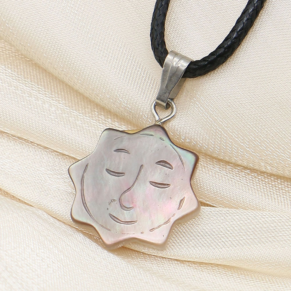 Black butterfly shell necklace