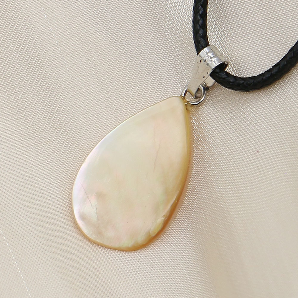 Yellow butterfly shell necklace