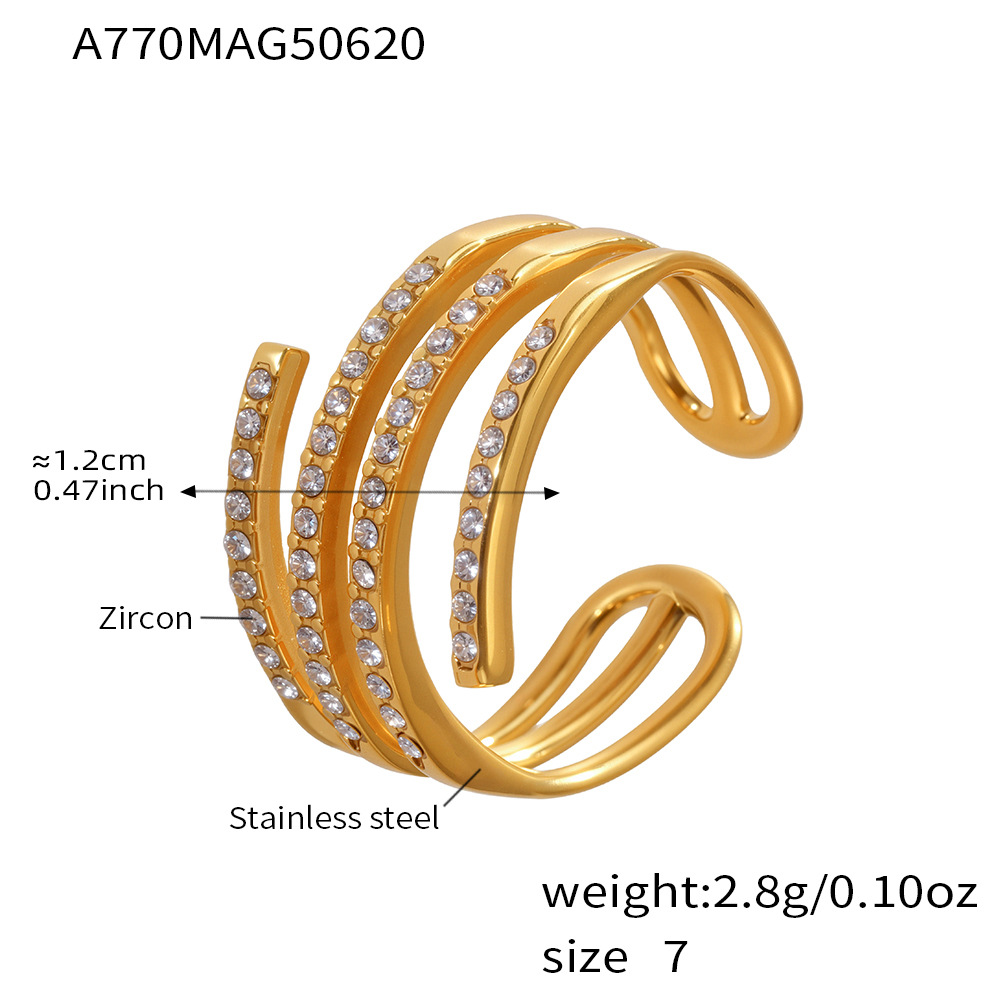 A770-gold paperclip 5a zircon ring