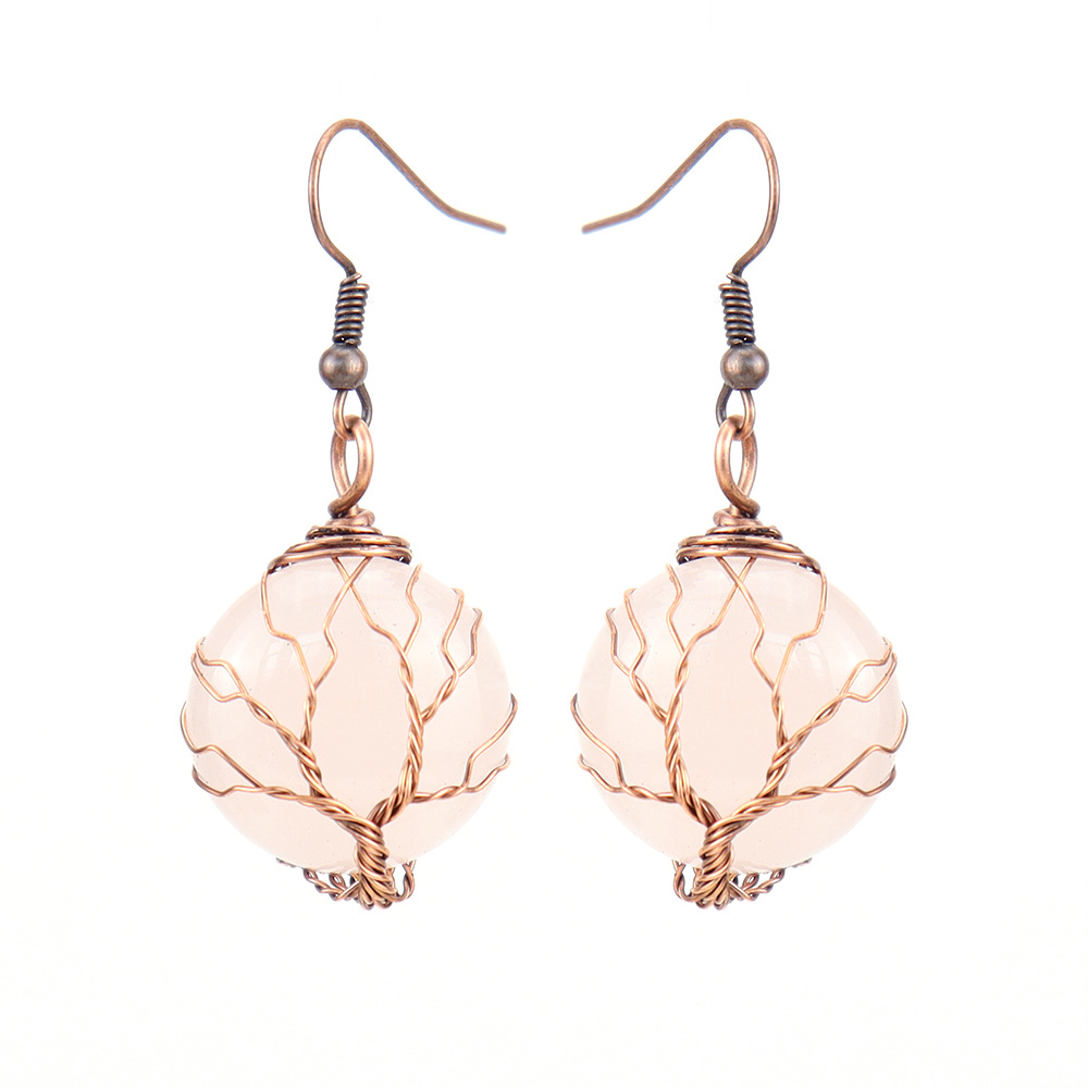 Ancient red copper   pink quartz