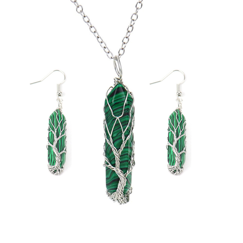 Malachite (necklace   earrings)