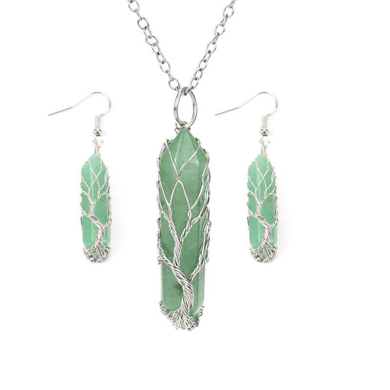 Green aventurine (necklace   earrings)
