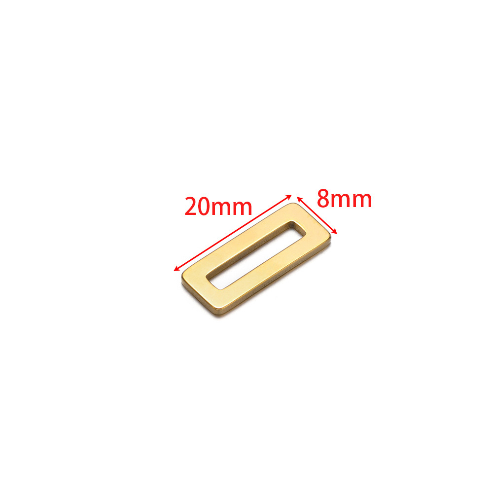 8*20mm rectangular pendant, 1.5mm thick, gold