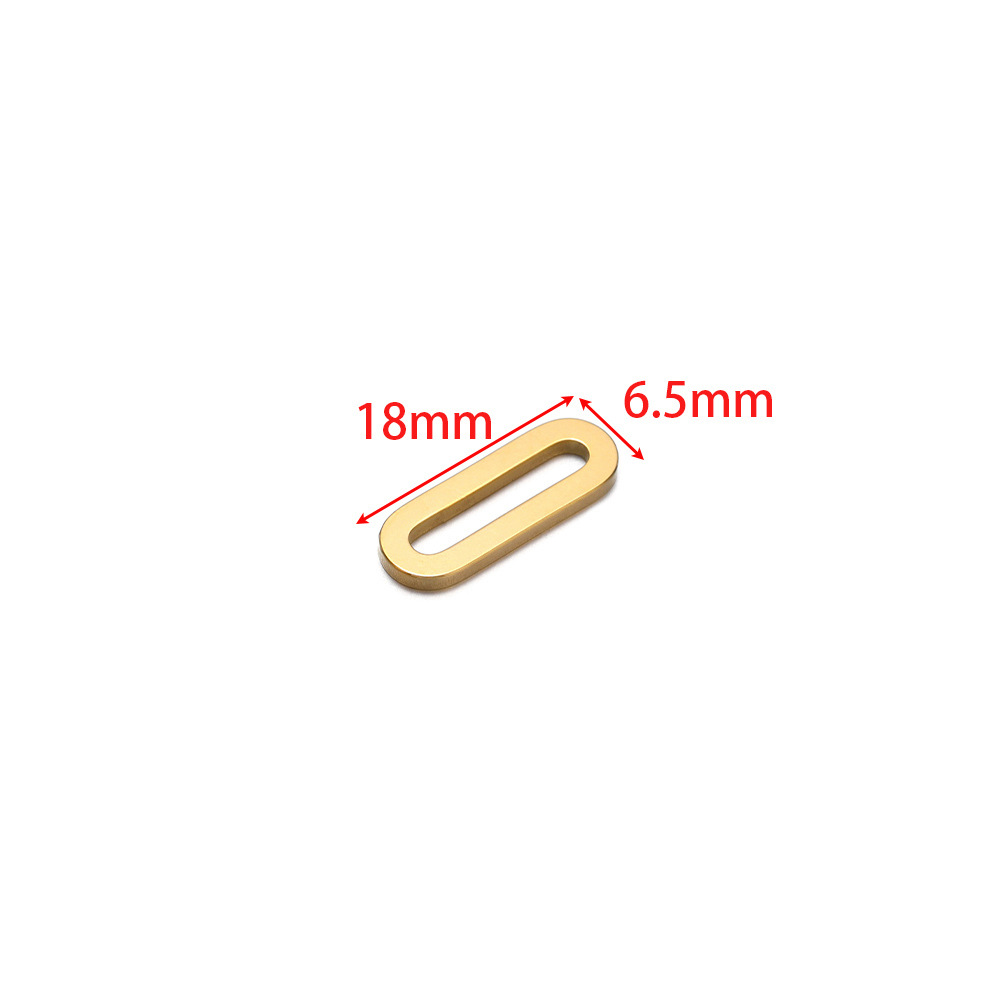 6.5*18mm oval pendant, thickness 1.5mm, gold