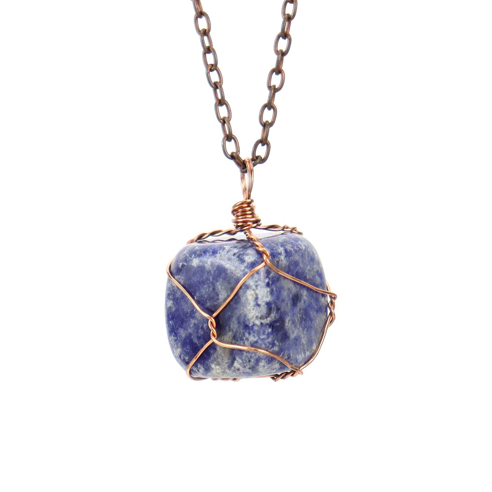 Ancient red copper blue pattern