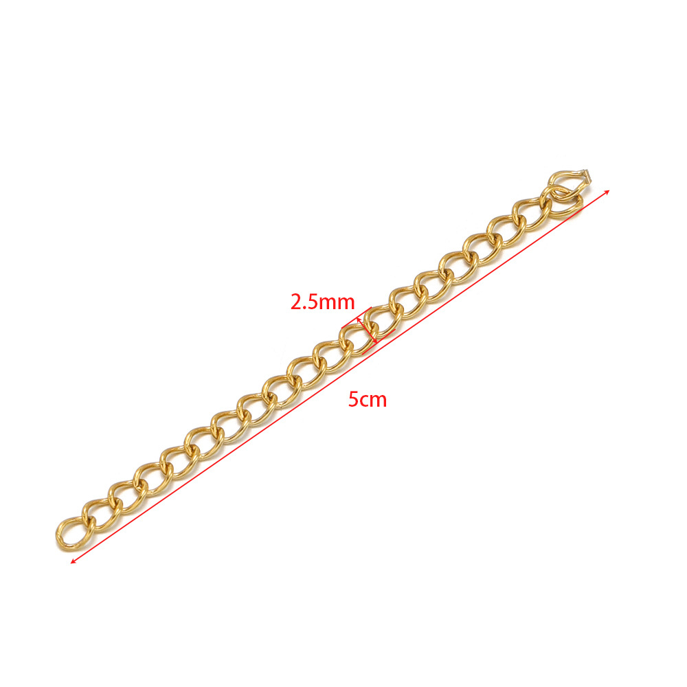 2.5mm wide 05 tail chain 5cm gold