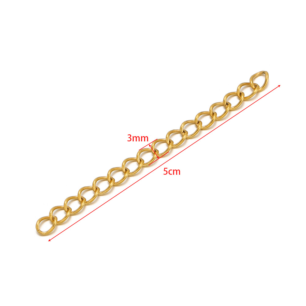3mm wide 06 tail chain 5cm gold