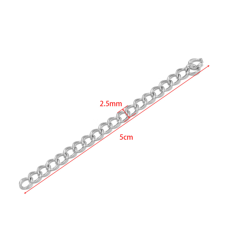 2.5mm wide 05 tail chain 5cm steel color