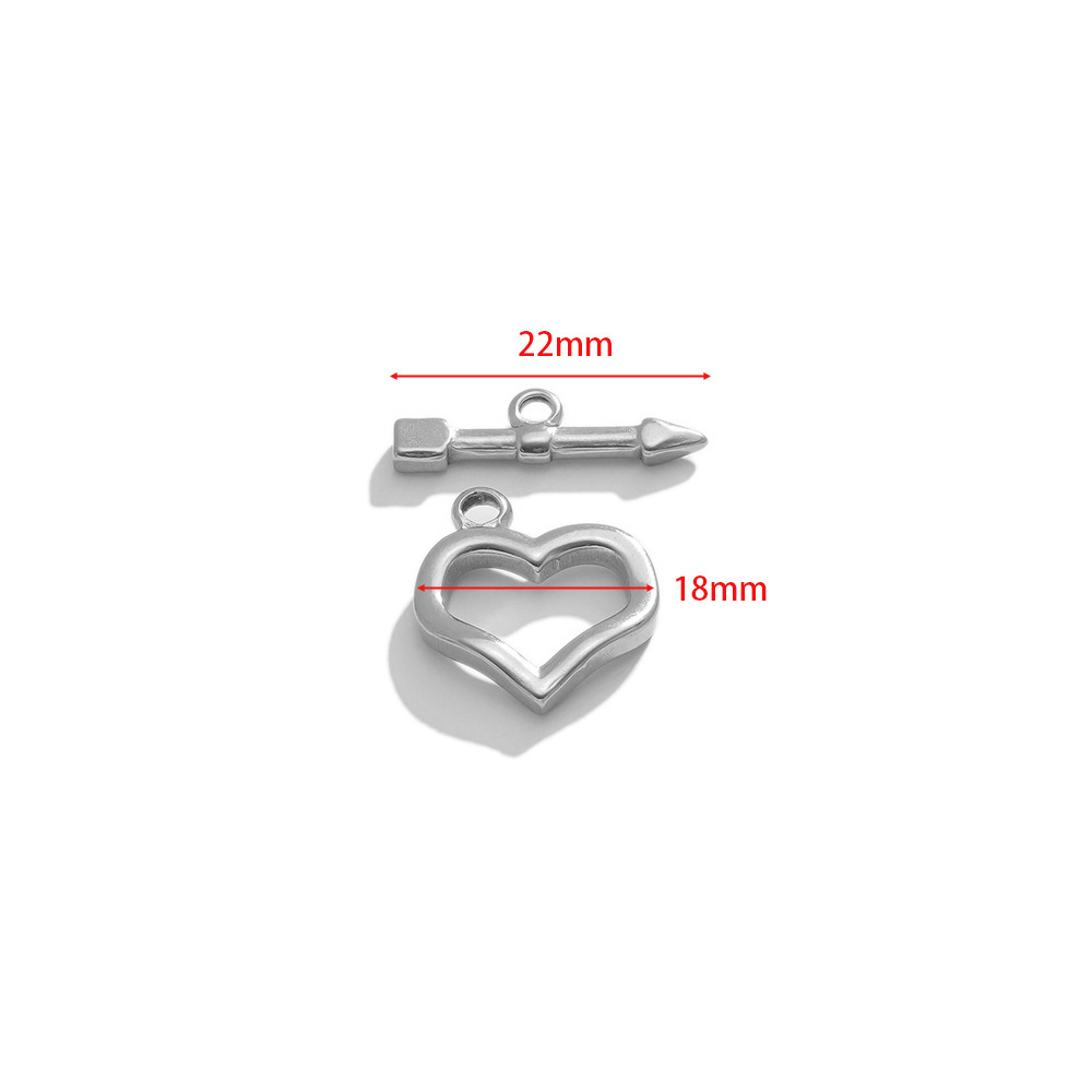 18*22mm heart-shaped ot buckle, wire diameter 2.5mm, steel color