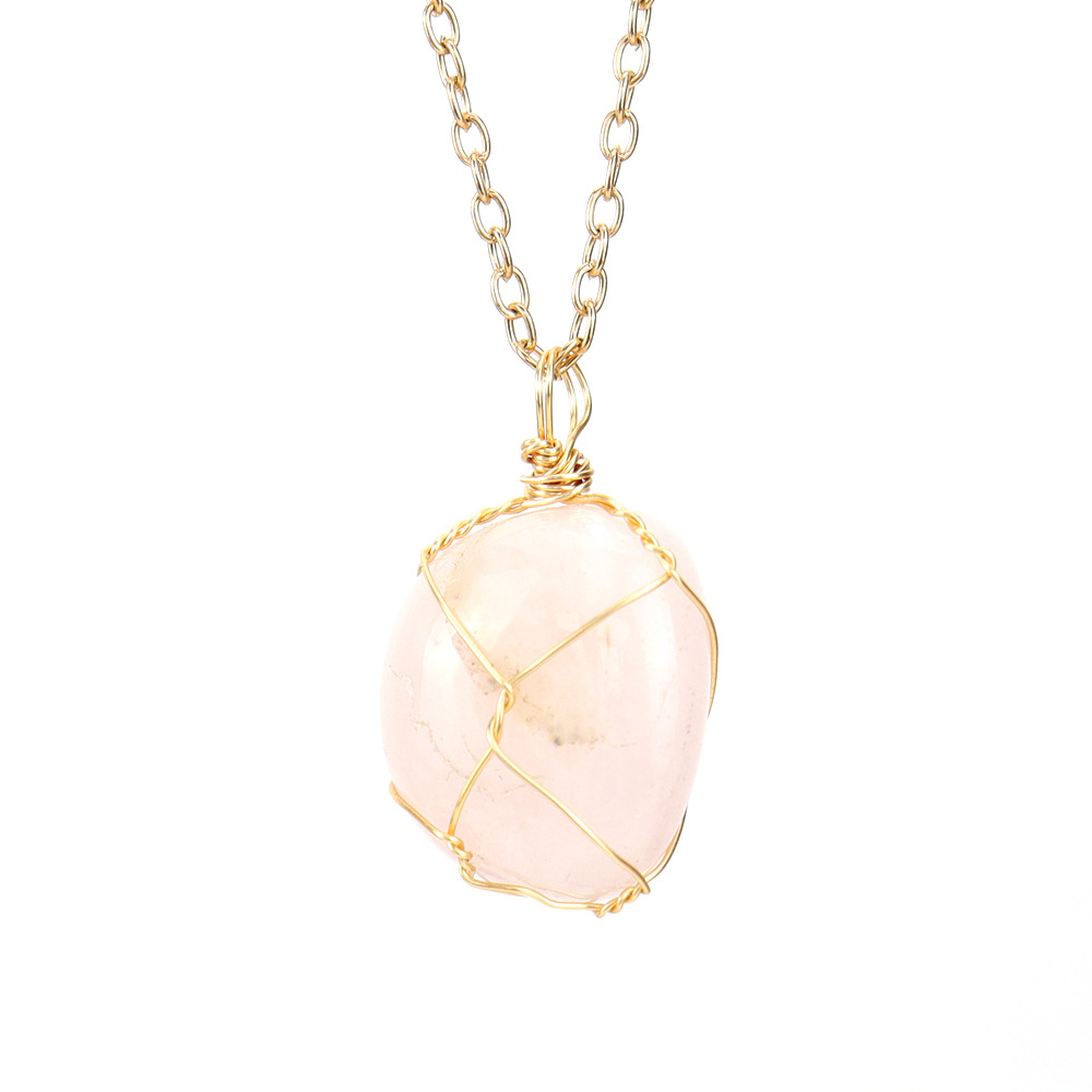 Gold  rose quartz