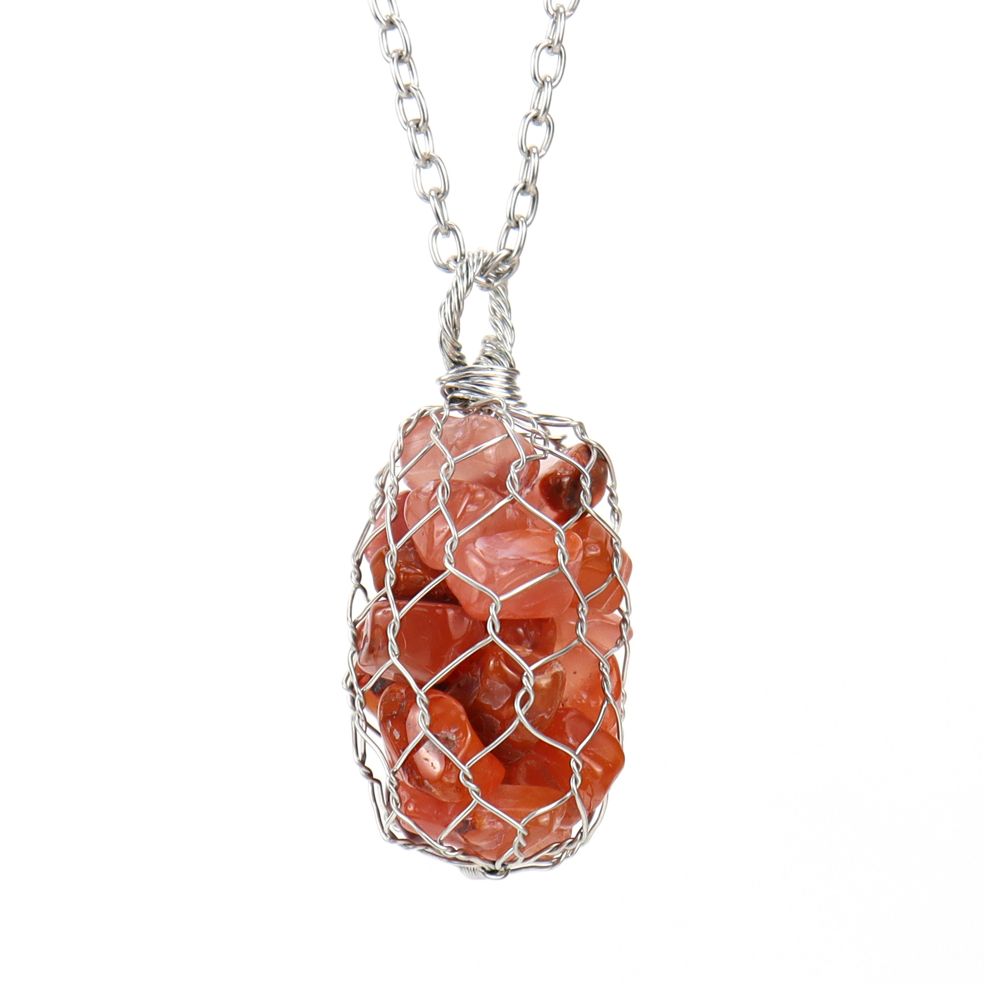 Silver red agate