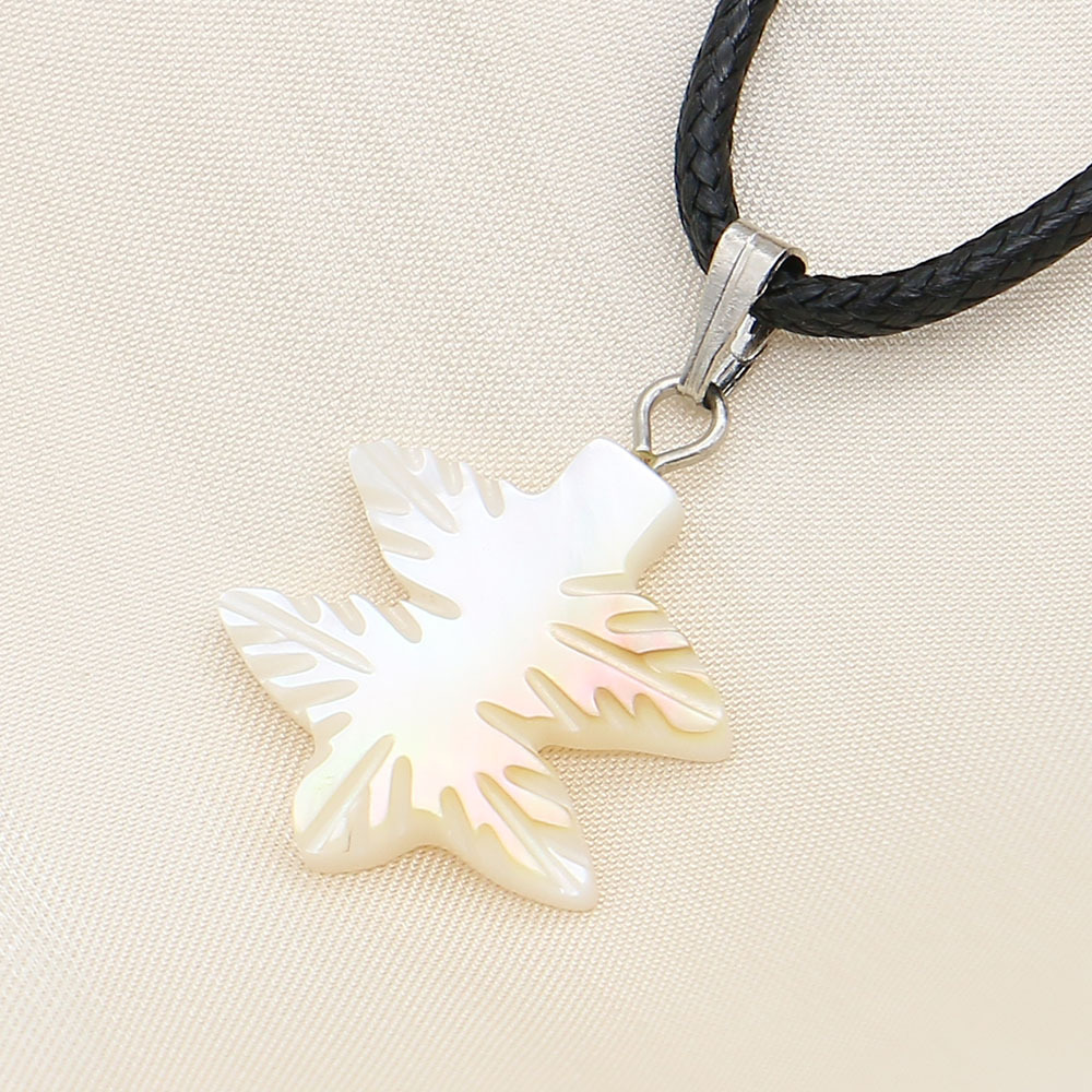 White butterfly shell necklace