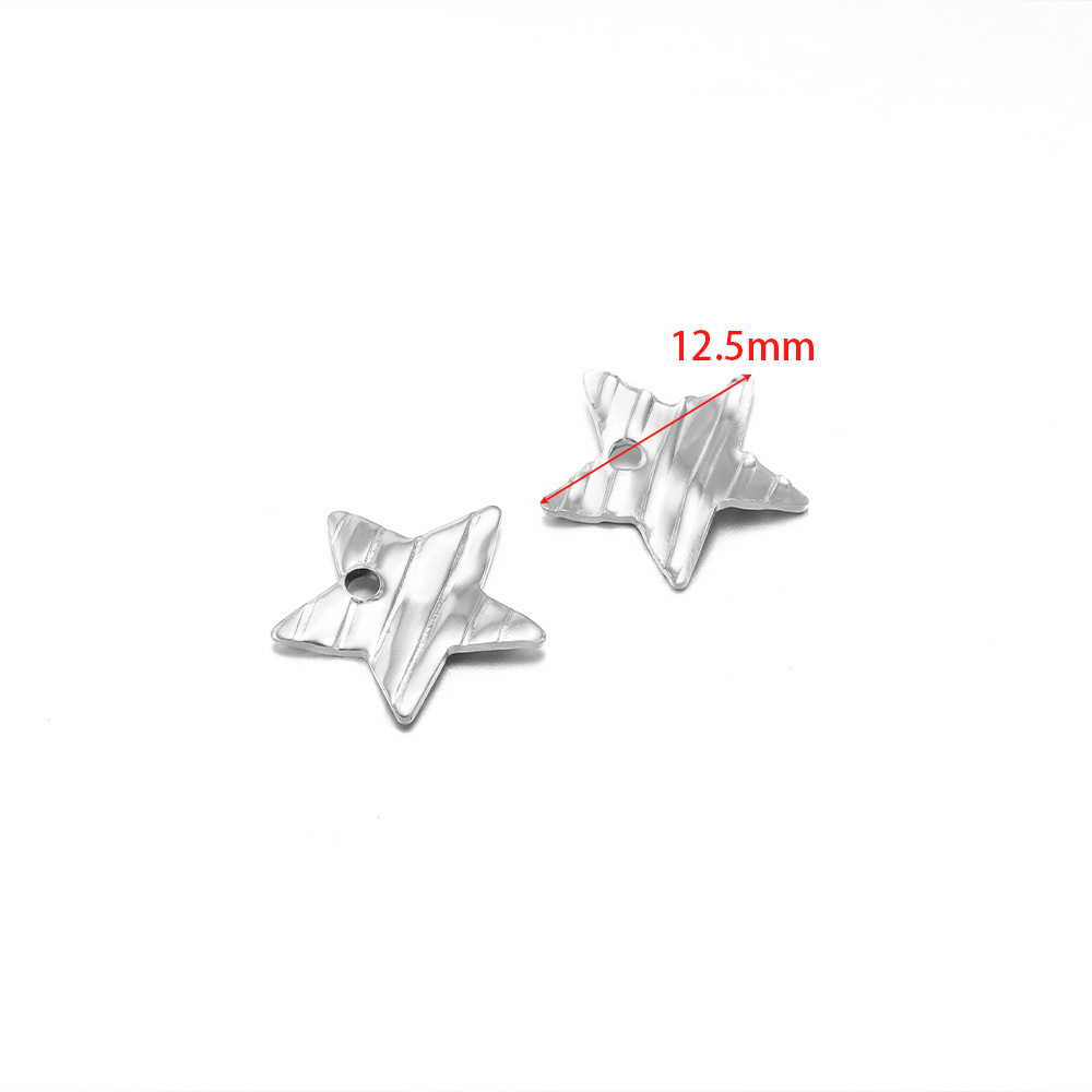 12.5mm five-pointed star steel color