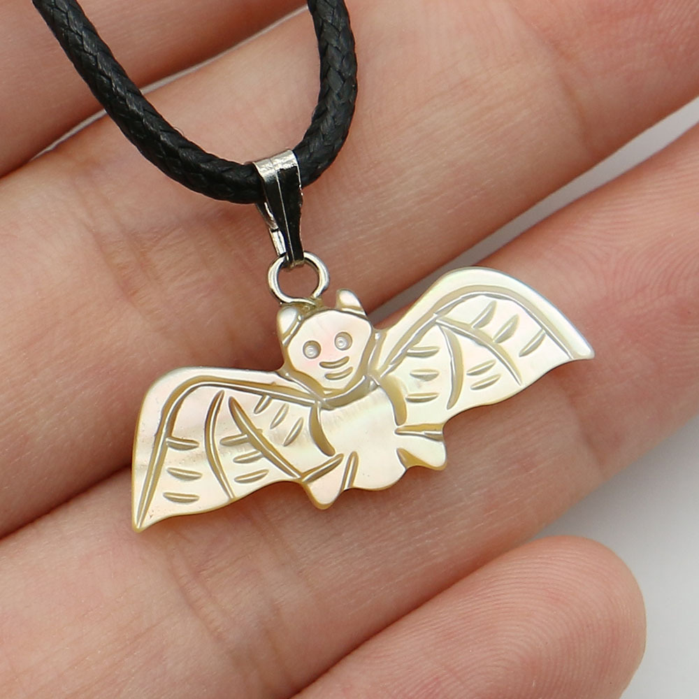 Yellow butterfly shell necklace