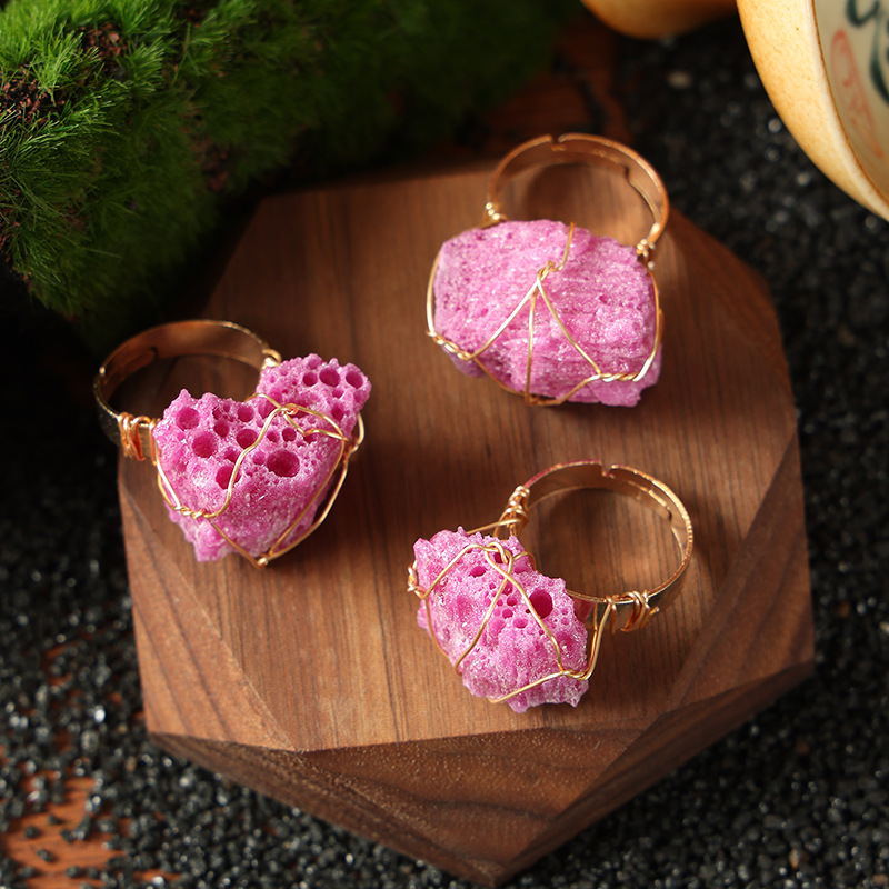 Electroplated rose stone