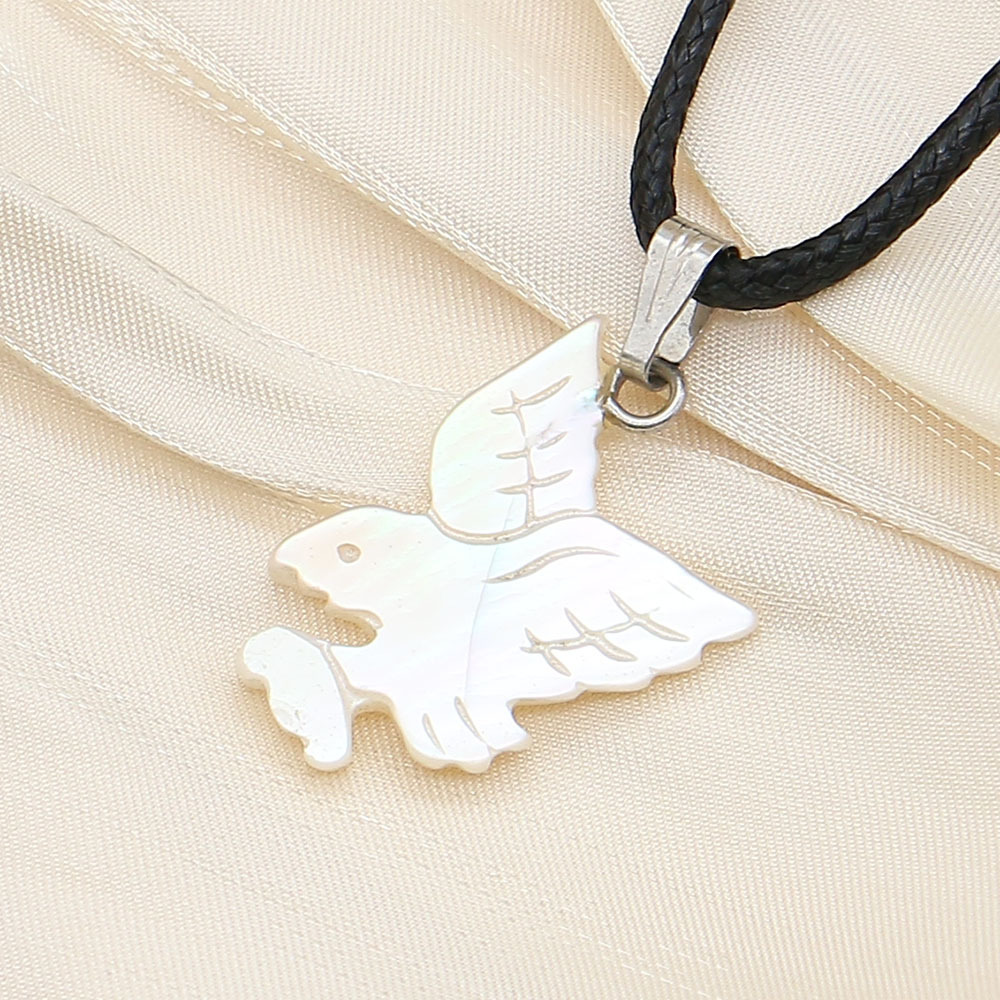 White butterfly shell necklace