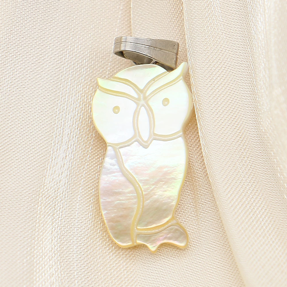 Yellow butterfly shell necklace