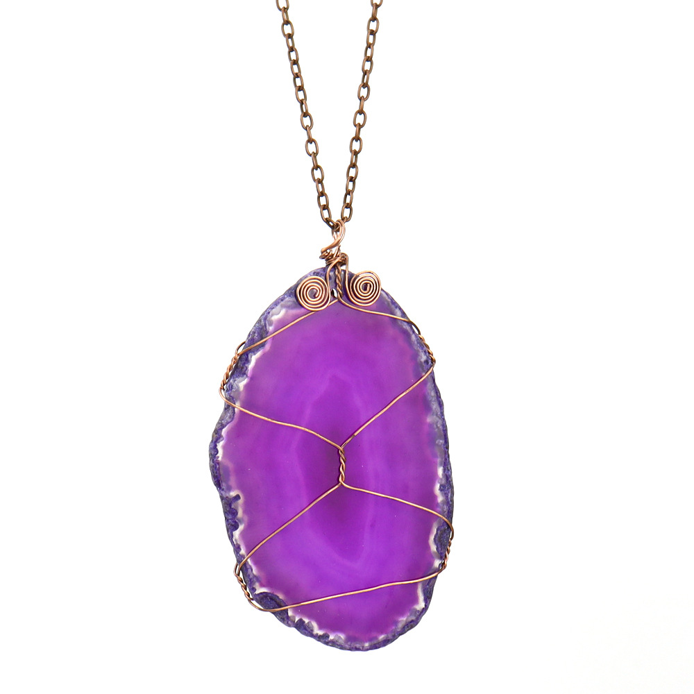 Ancient red copper purple agate tablets