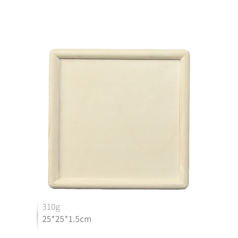 Beige square plate