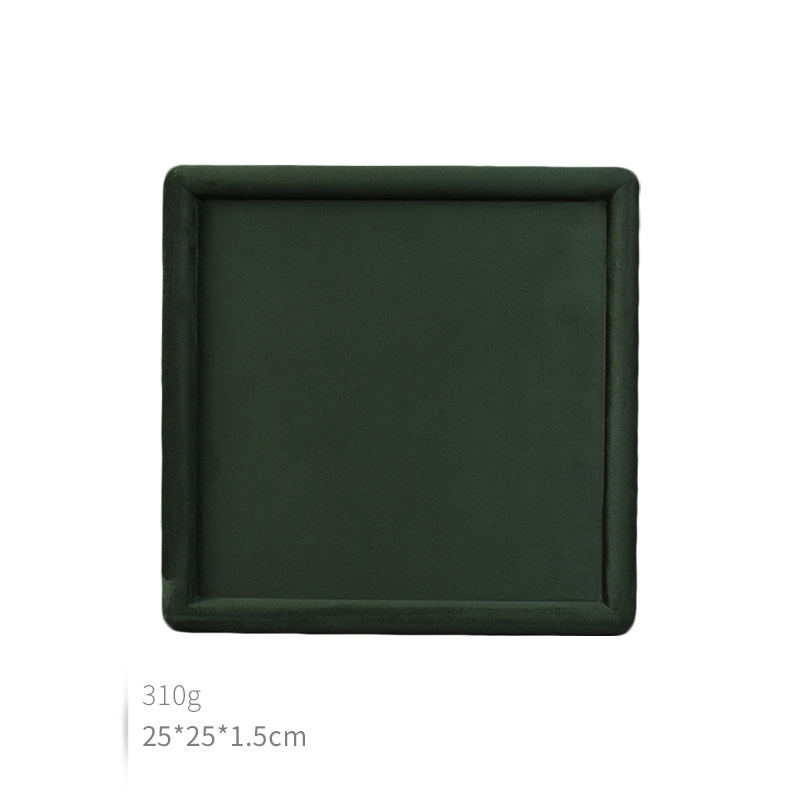 Dark green square plate