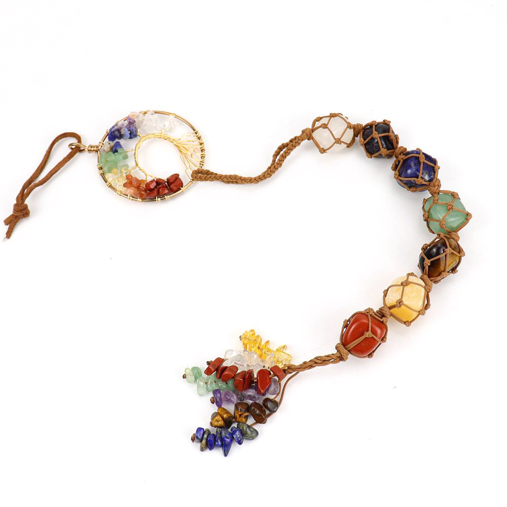 Golden Curved Tree of Life Pendant