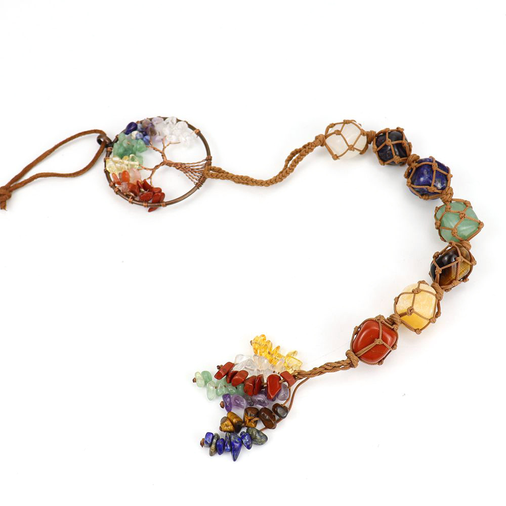 Ancient red copper round tree root tree of life pendant