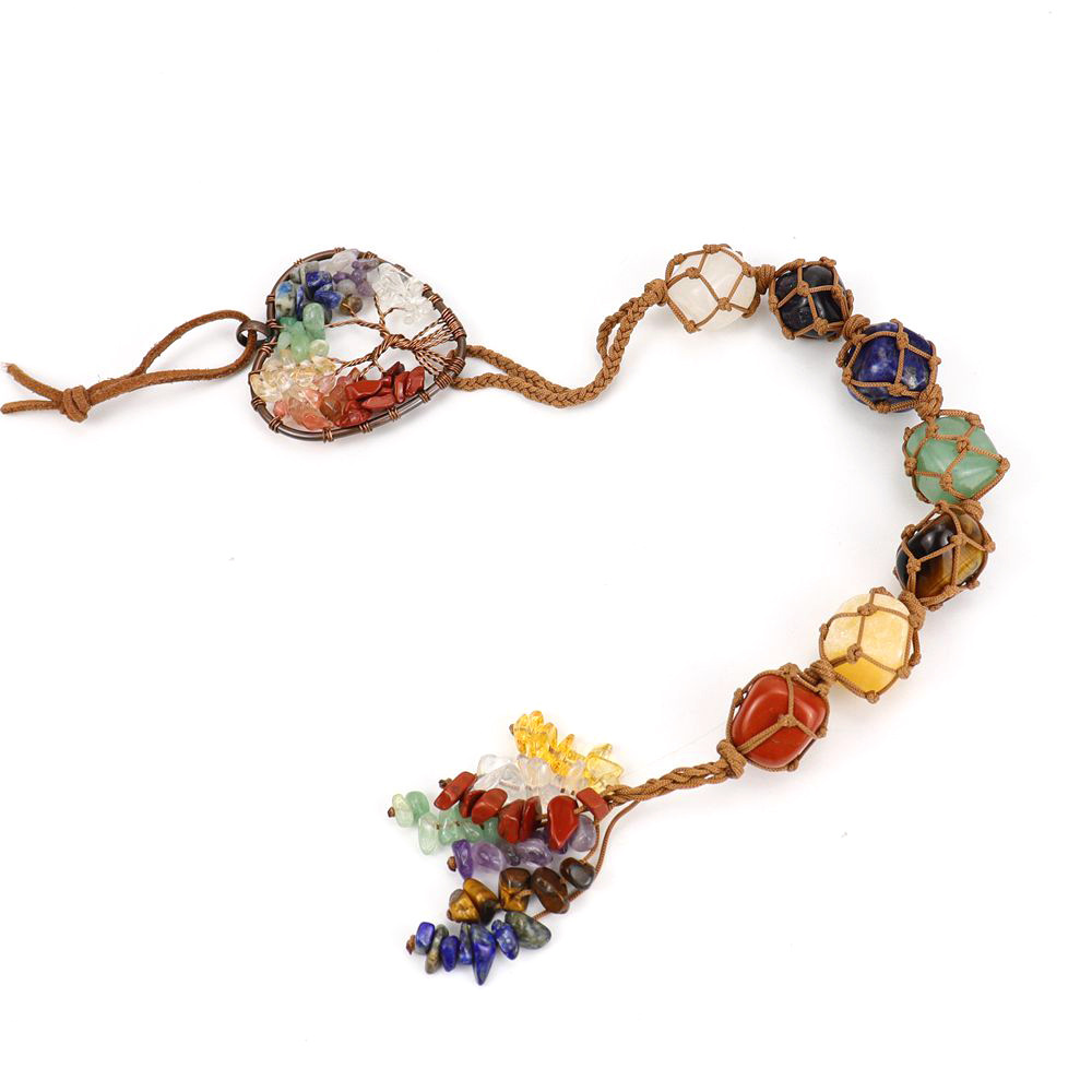 Ancient red copper heart-shaped tree root life tree pendant