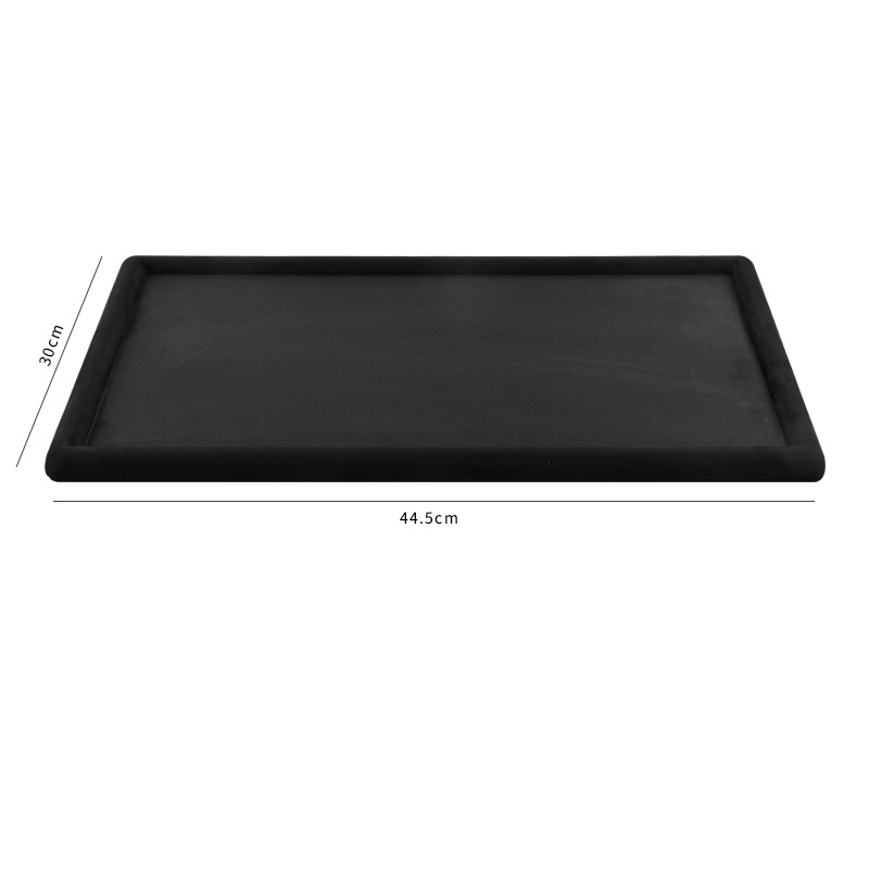 Black rectangular plate extra large