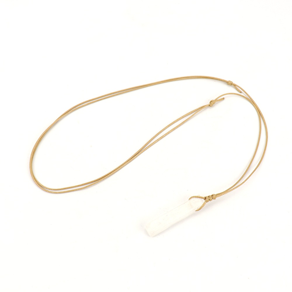 Brown braid white crystal