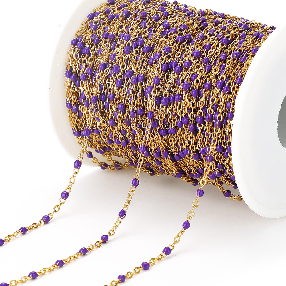 Purple and gold chain