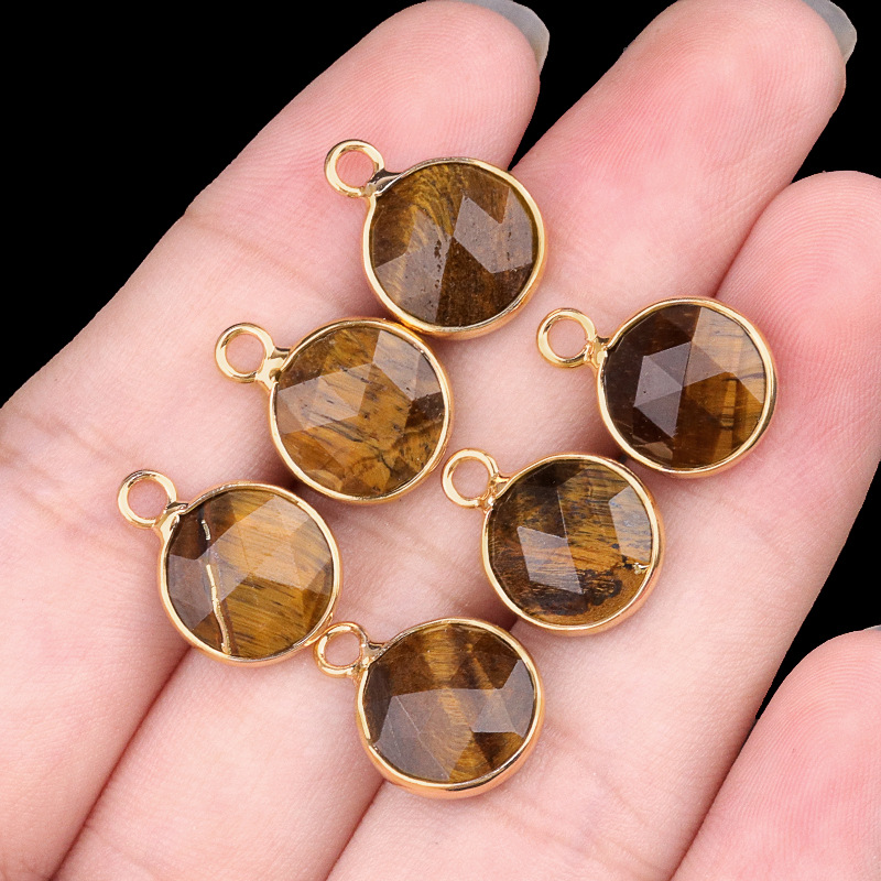 10mm single hanging tiger eye stone (single)