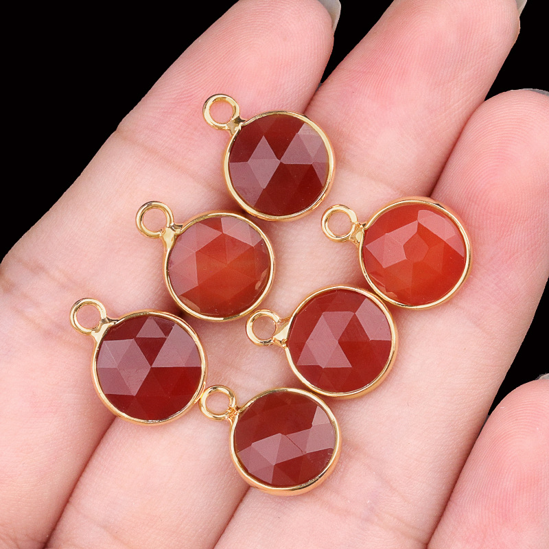 10mm single hanging red agate (single)