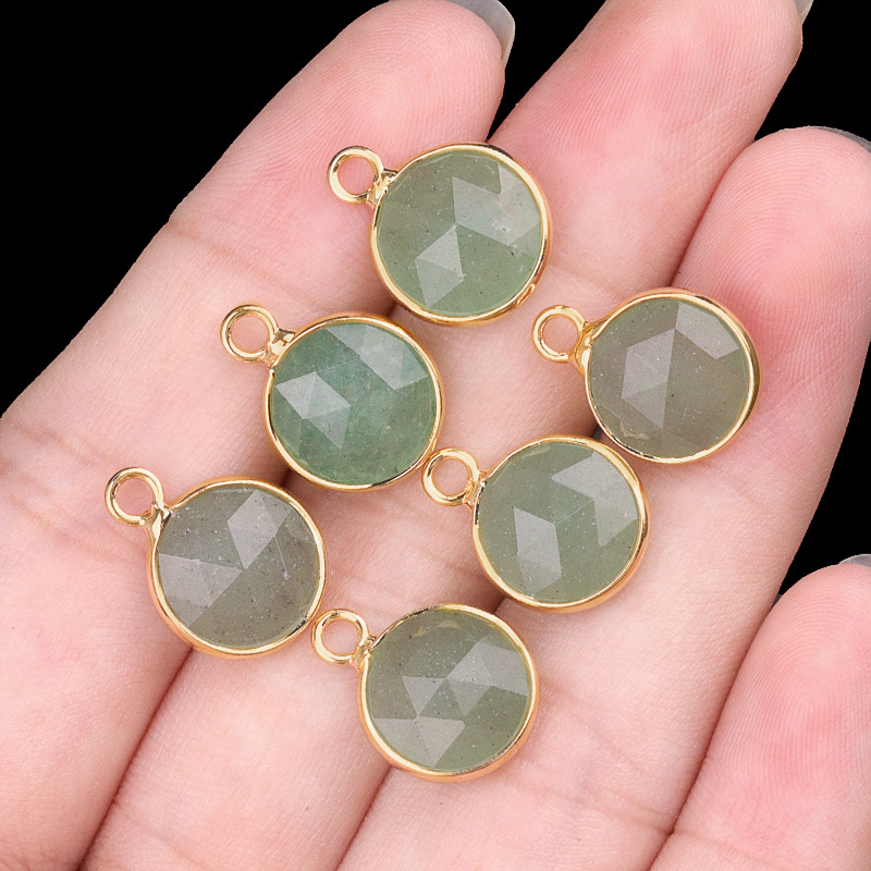 10mm single hanging green aventurine (single)