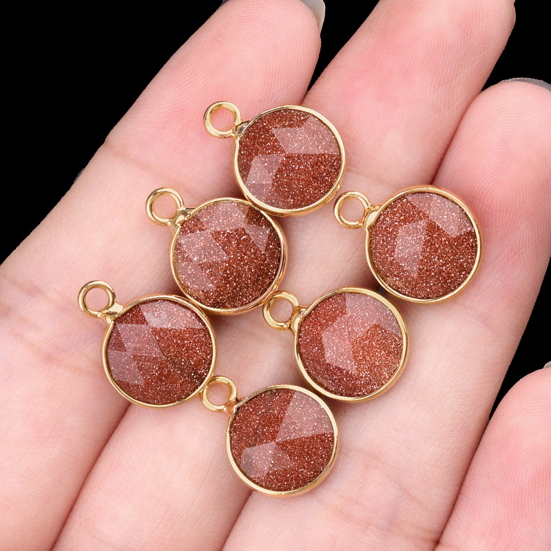 10mm single hanging gold sand stone (artificial) single