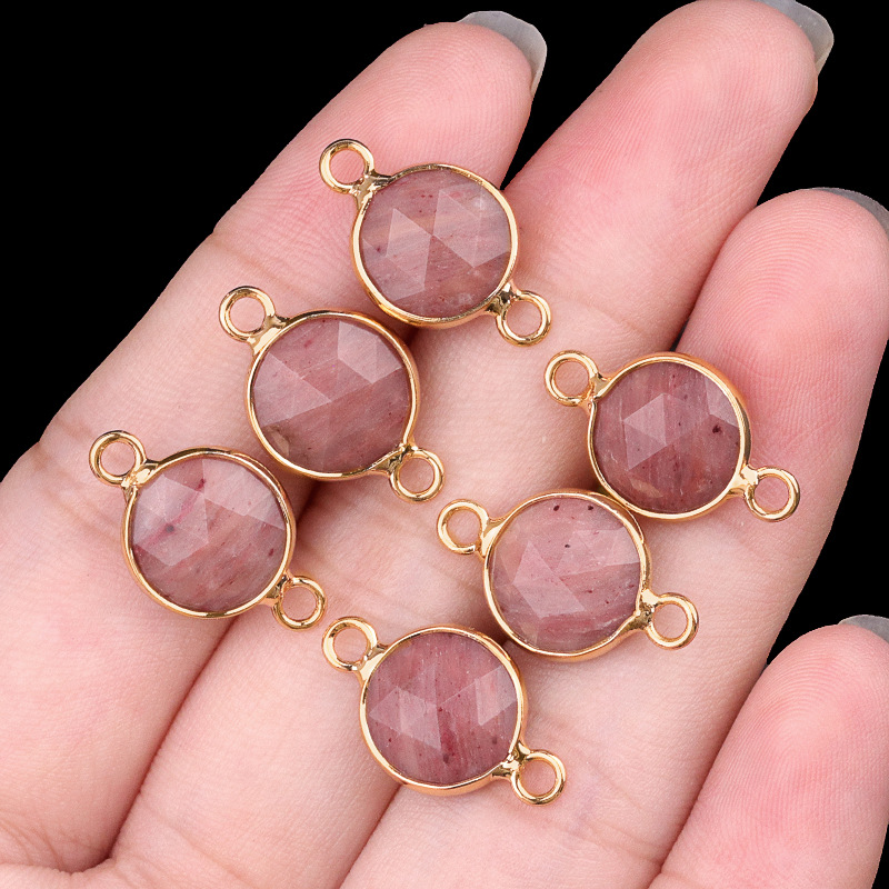 10mm double hanging rhodolite (single)