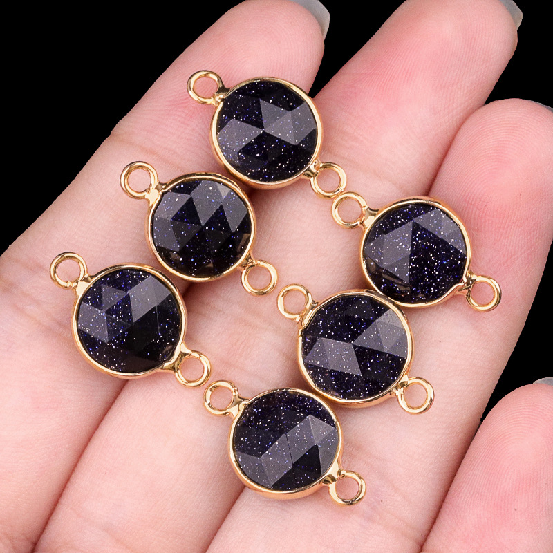 10mm double hanging blue sandstone (artificial) single