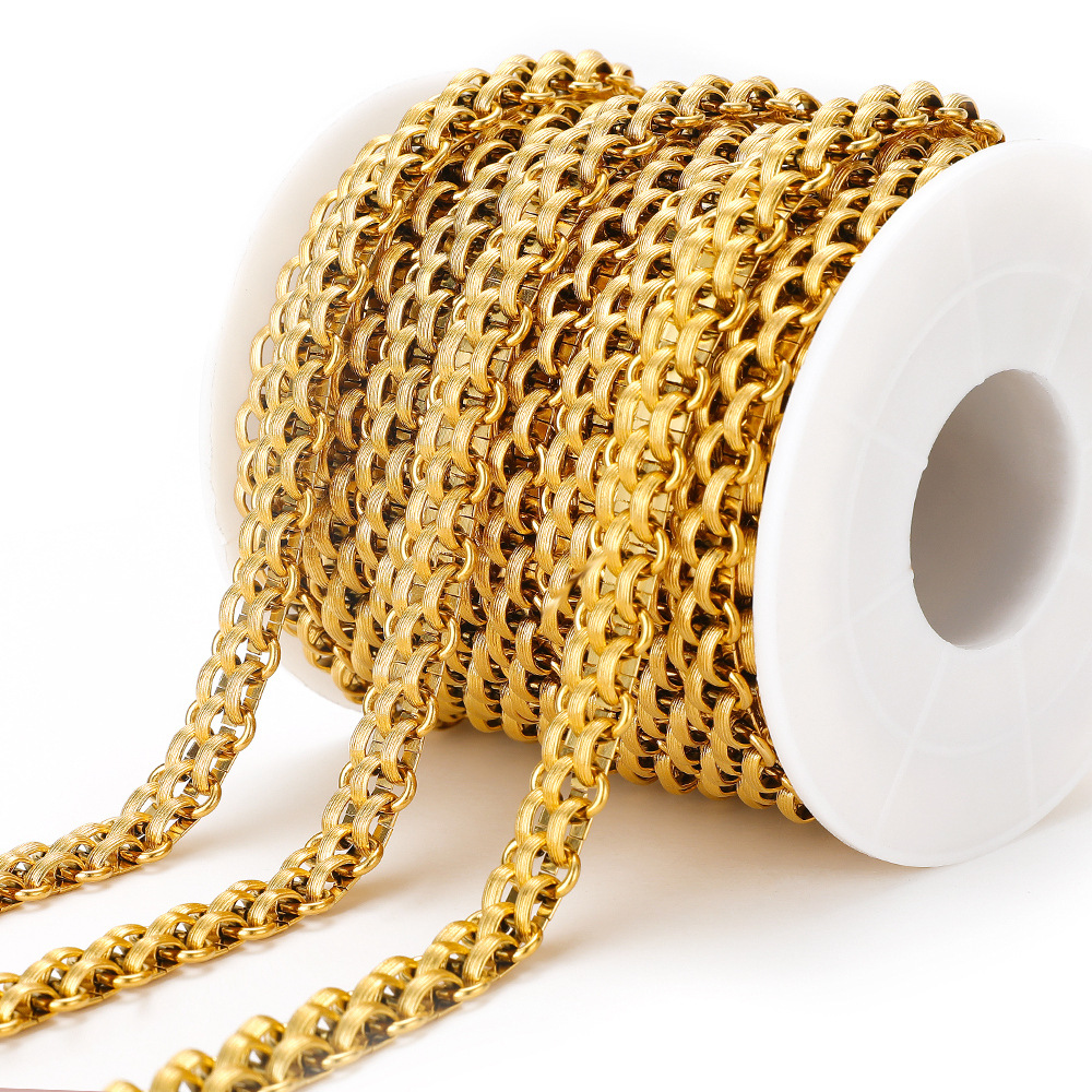 Vertical stripes in gold