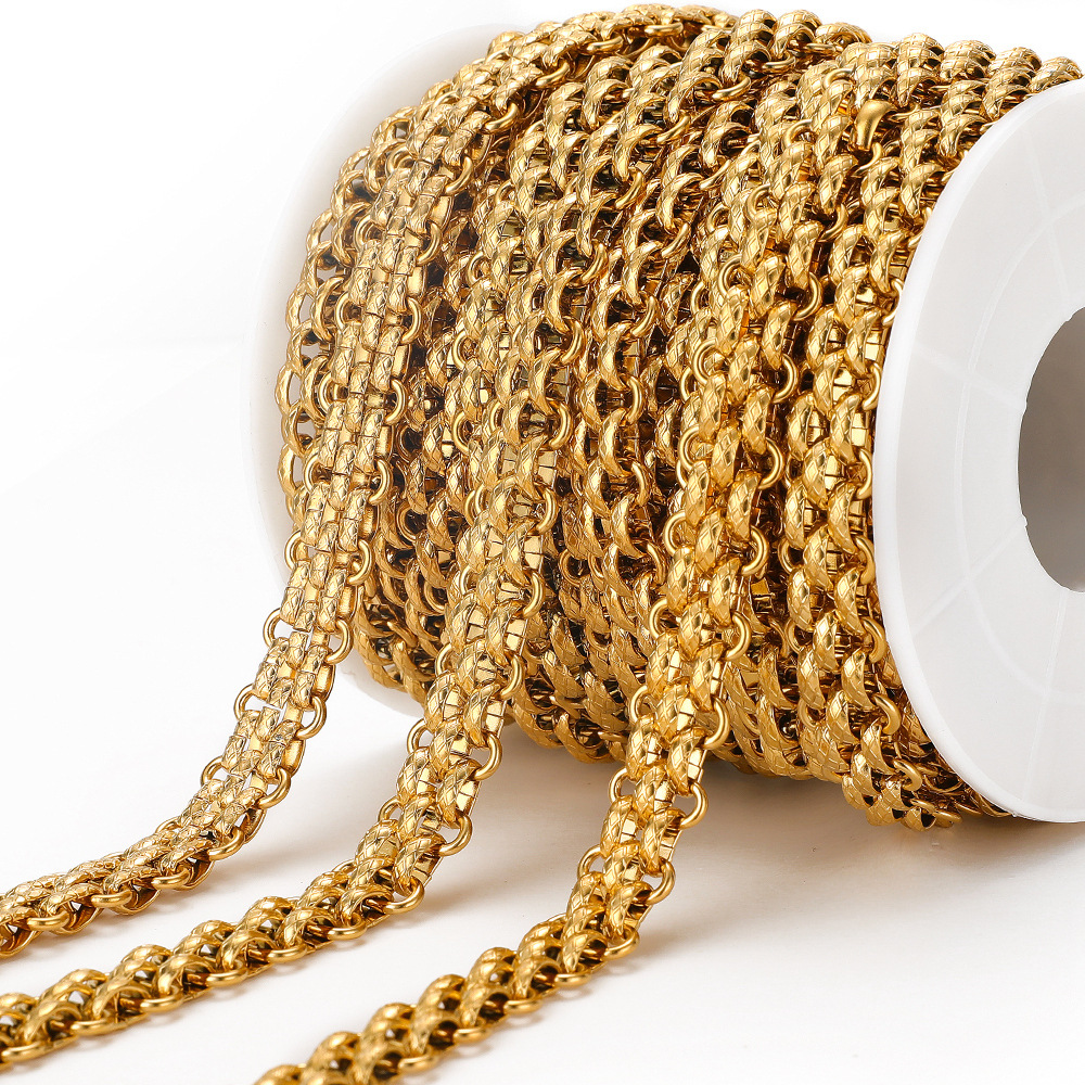 Diamond grid pattern in gold