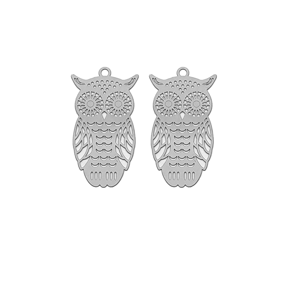C5191 white k hollow owl (3.7cm*2.1cm)