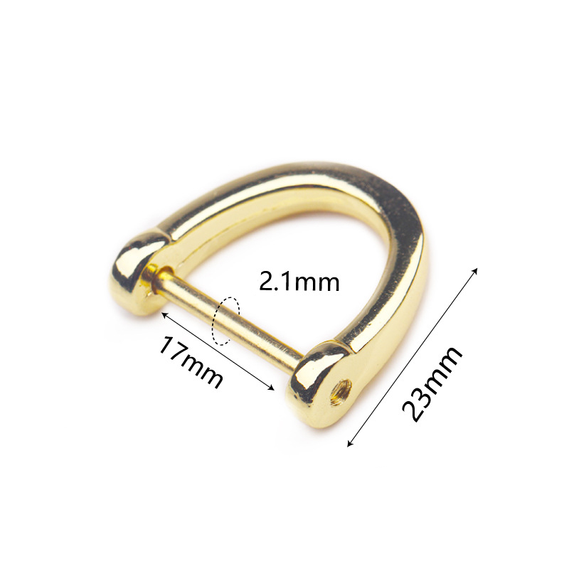 gold horseshoe buckle 17mm rod 2.1 inside