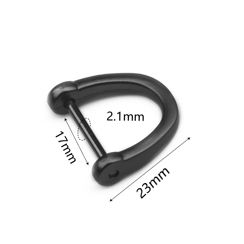 black horseshoe buckle 17mm rod 2.1 inside