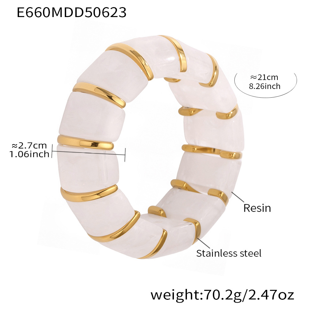 E660-white elastic bracelet 20cm