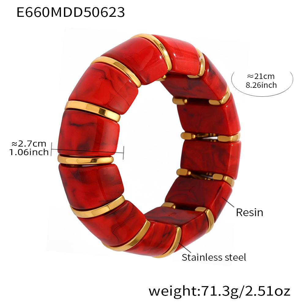 E660-red elastic bracelet 20cm